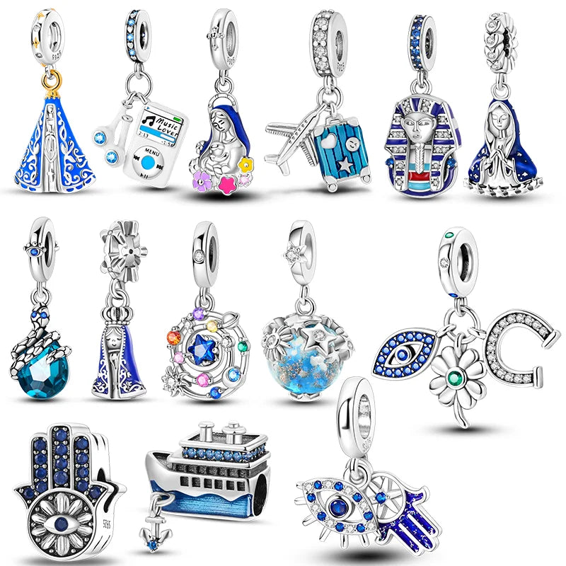 Icy Blue Winter Series Charms Pendants