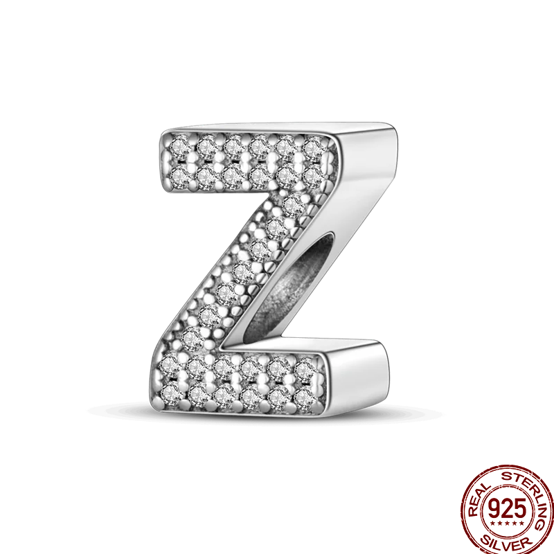 Silver Alphabet Letter Series Charms