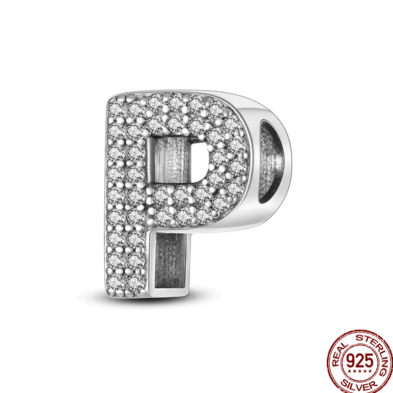 Silver Alphabet Letter Series Charms