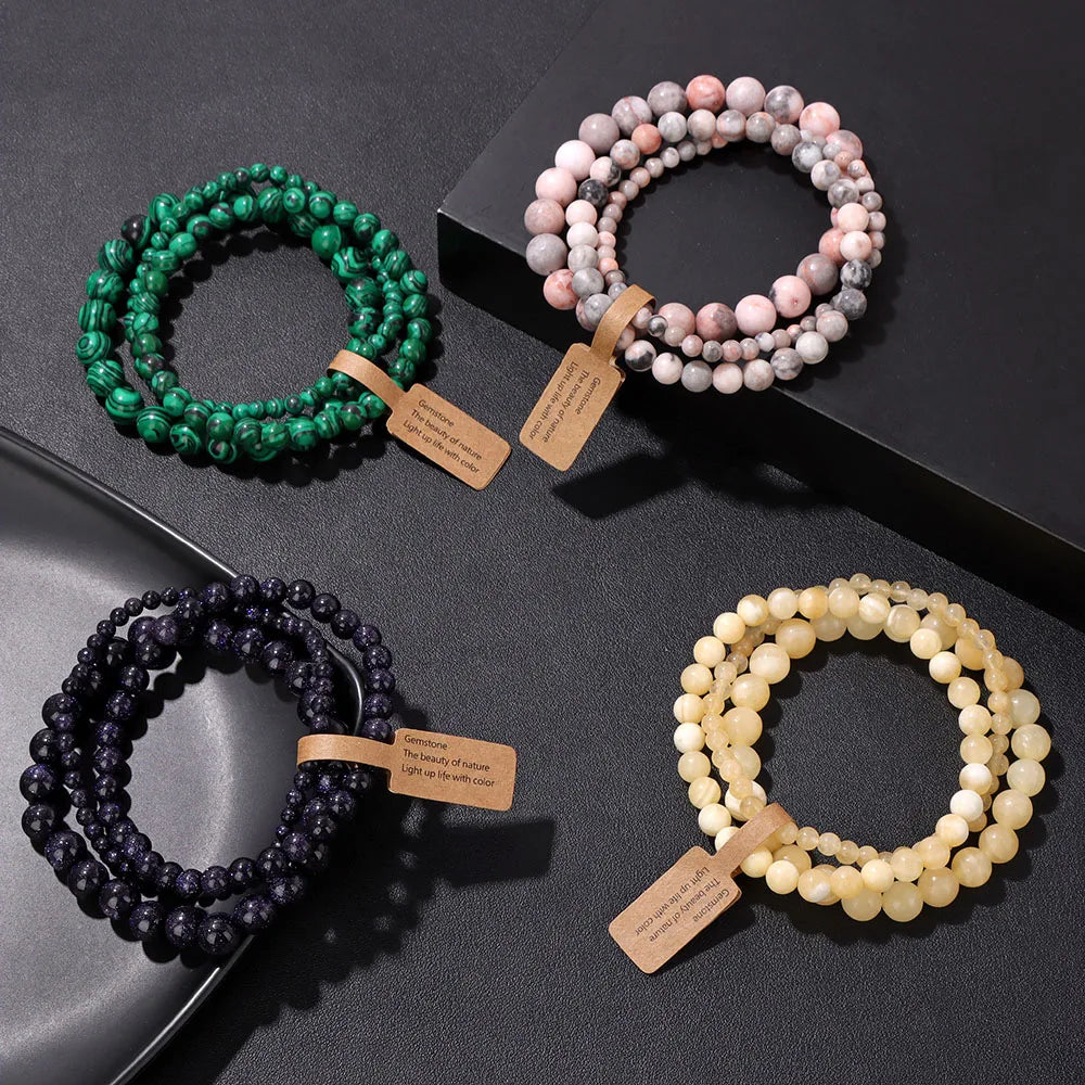 Enchanting Trio Beaded Bracelets Set