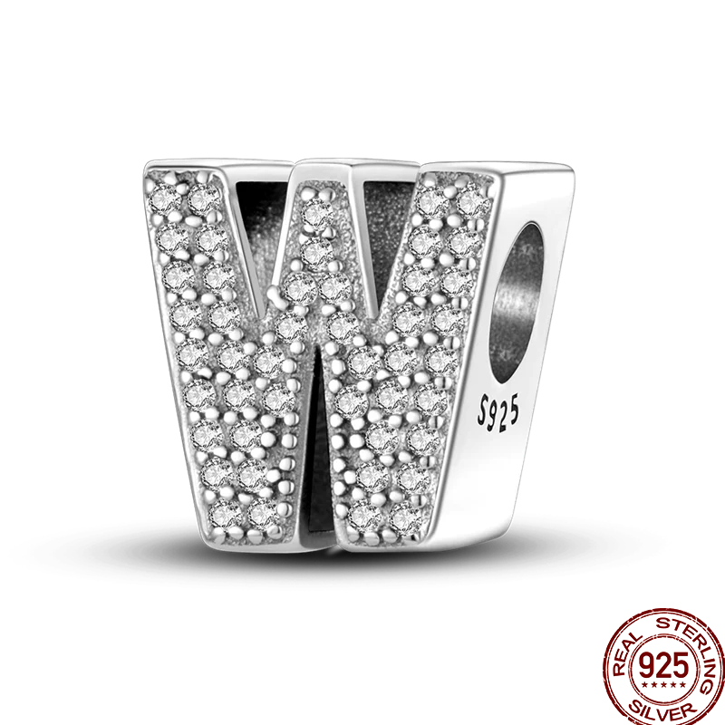 Silver Alphabet Letter Series Charms