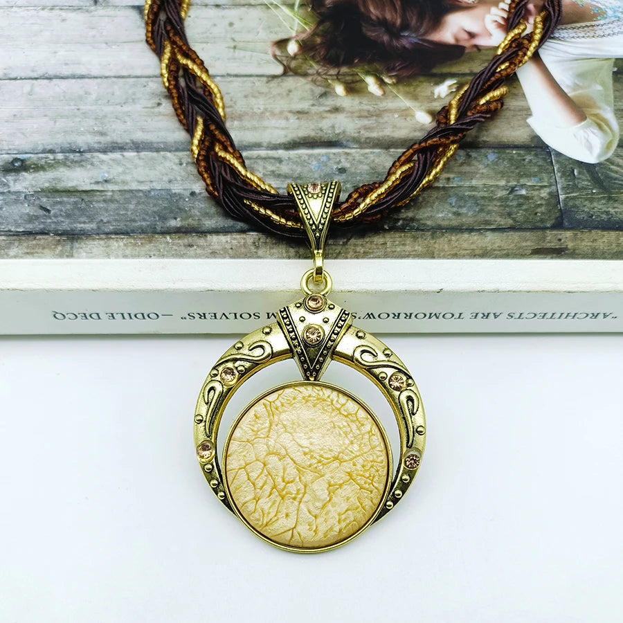 Crystal Gem Stone Pendant Necklaces