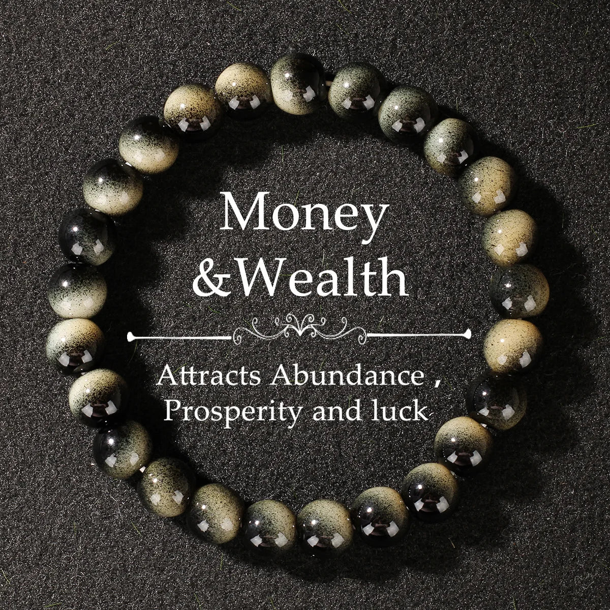 Wealthy Multicolored Crystal Tiger Eye Beads Bracelets