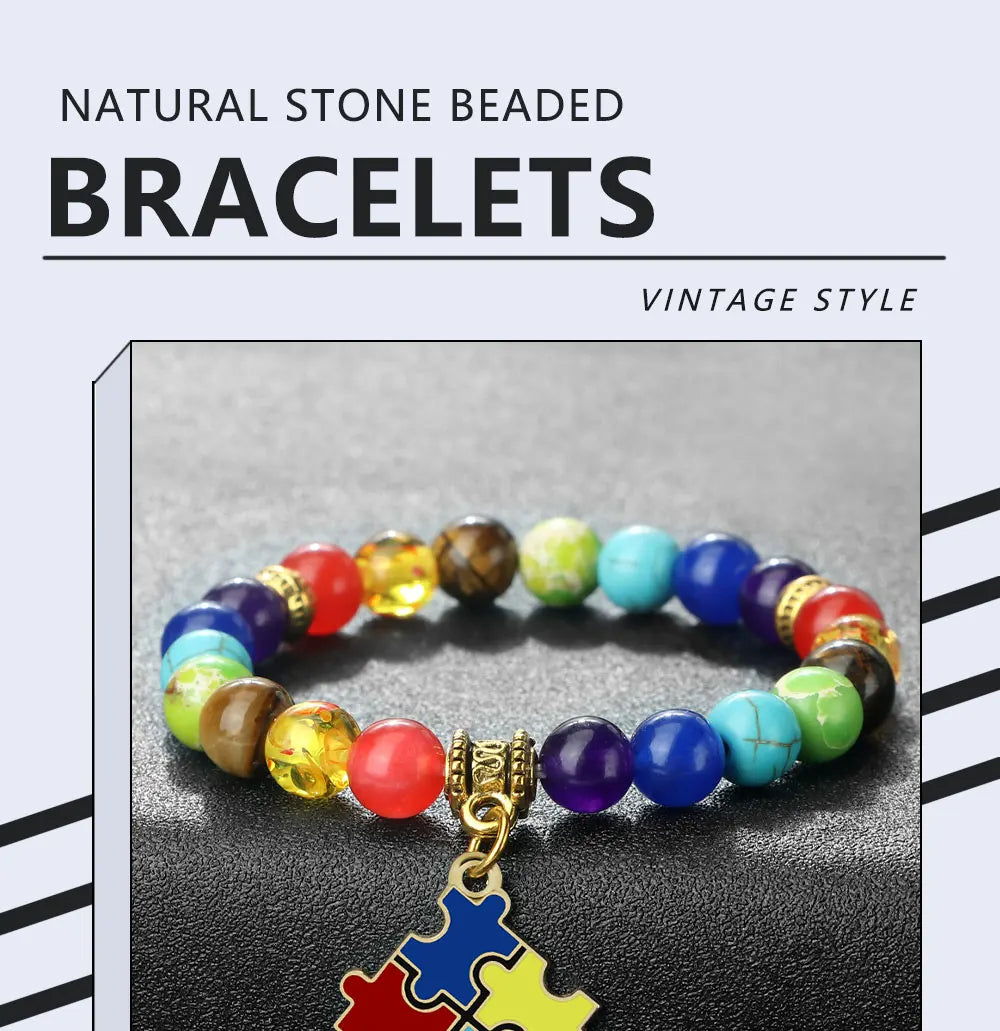 Mental Health Awareness "Autism Puzzle" Healing Bracelets