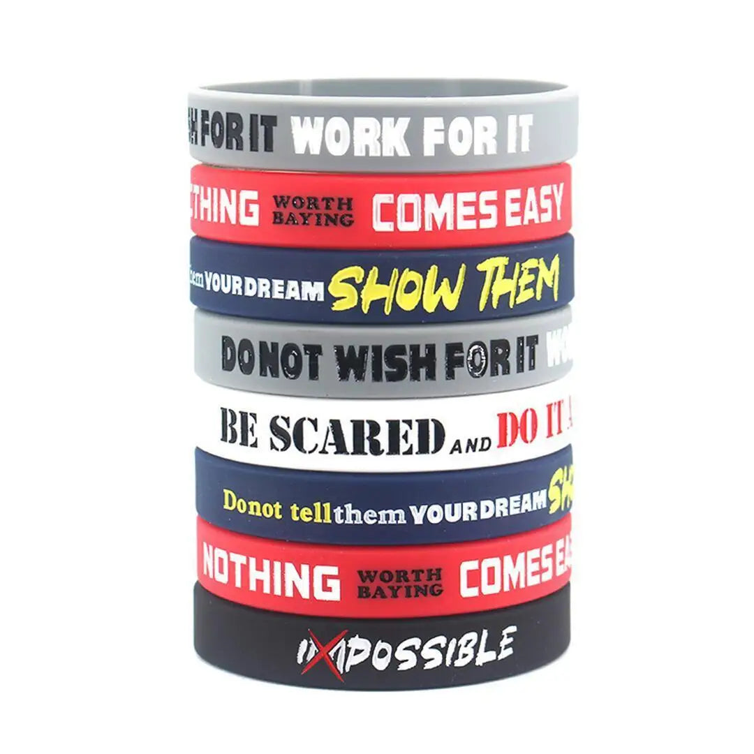 Motivational Wristbands Bracelets with Inspirational Messages