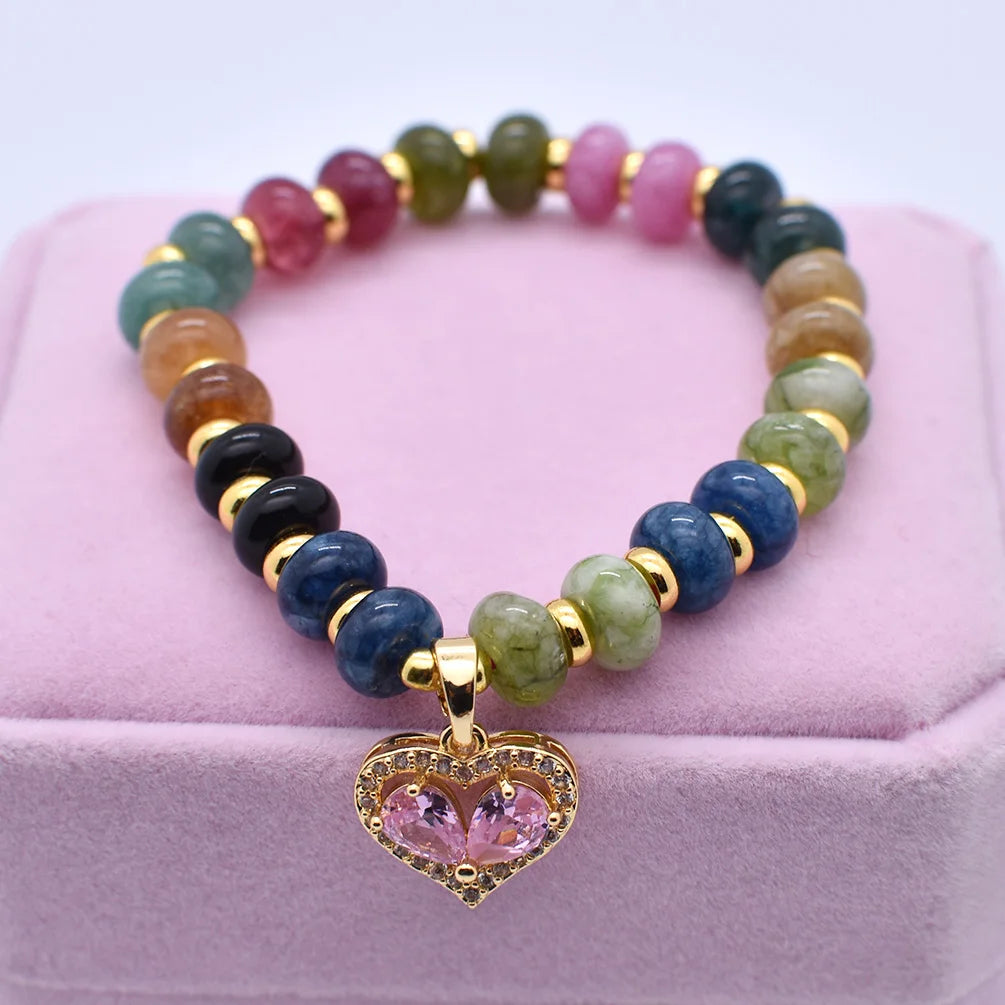 Luxury Heirloom Crystal Droplet Pendant Bracelet