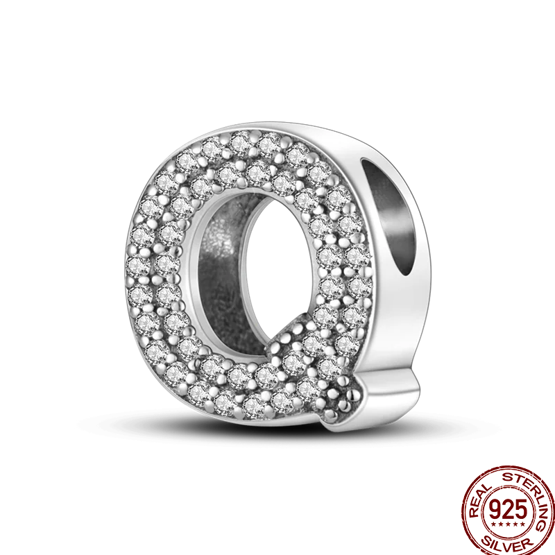 Silver Alphabet Letter Series Charms