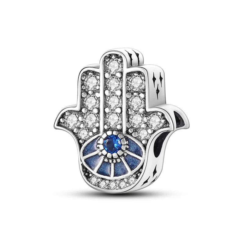 Empress Blue Platinum Pendant Charms Beads