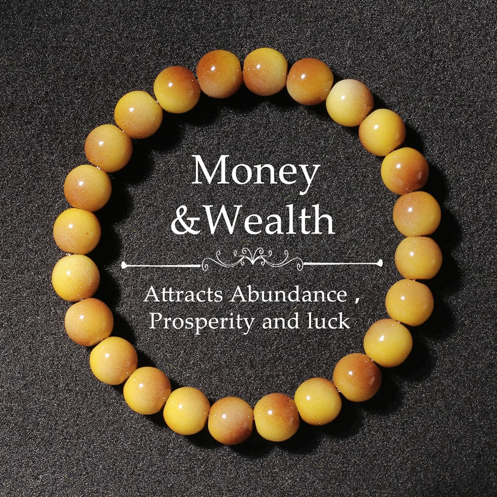 Wealthy Multicolored Crystal Tiger Eye Beads Bracelets