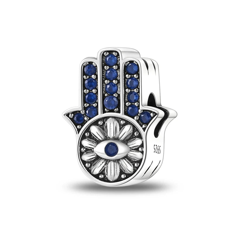 Empress Blue Platinum Pendant Charms Beads
