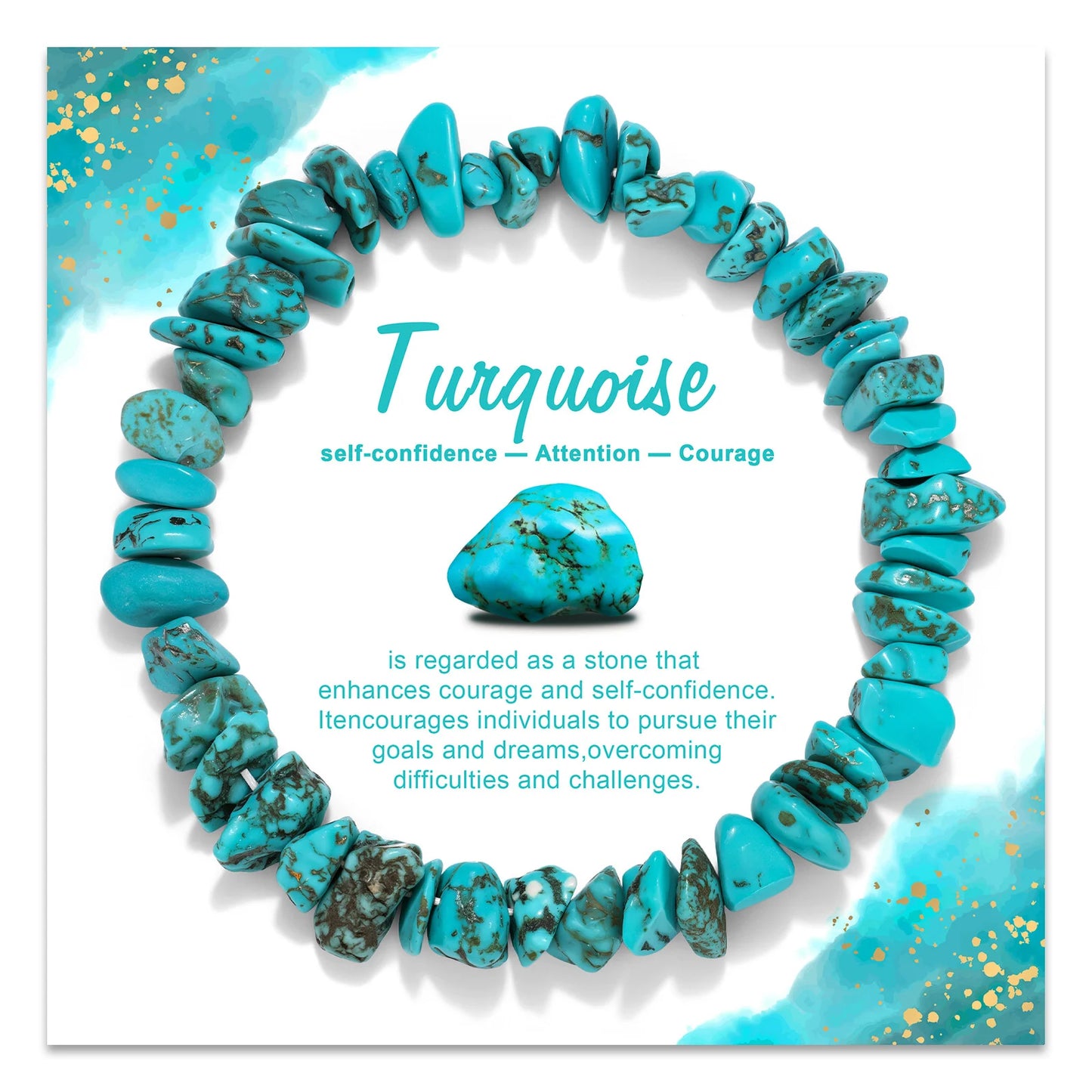 Exquisite Multi Color & Shape Natural Stone Crystal Beads Bracelet