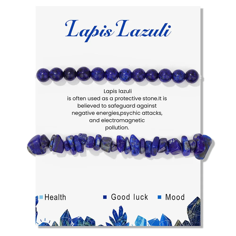 Double Crystal Stone Bracelets With Inspirational Cards