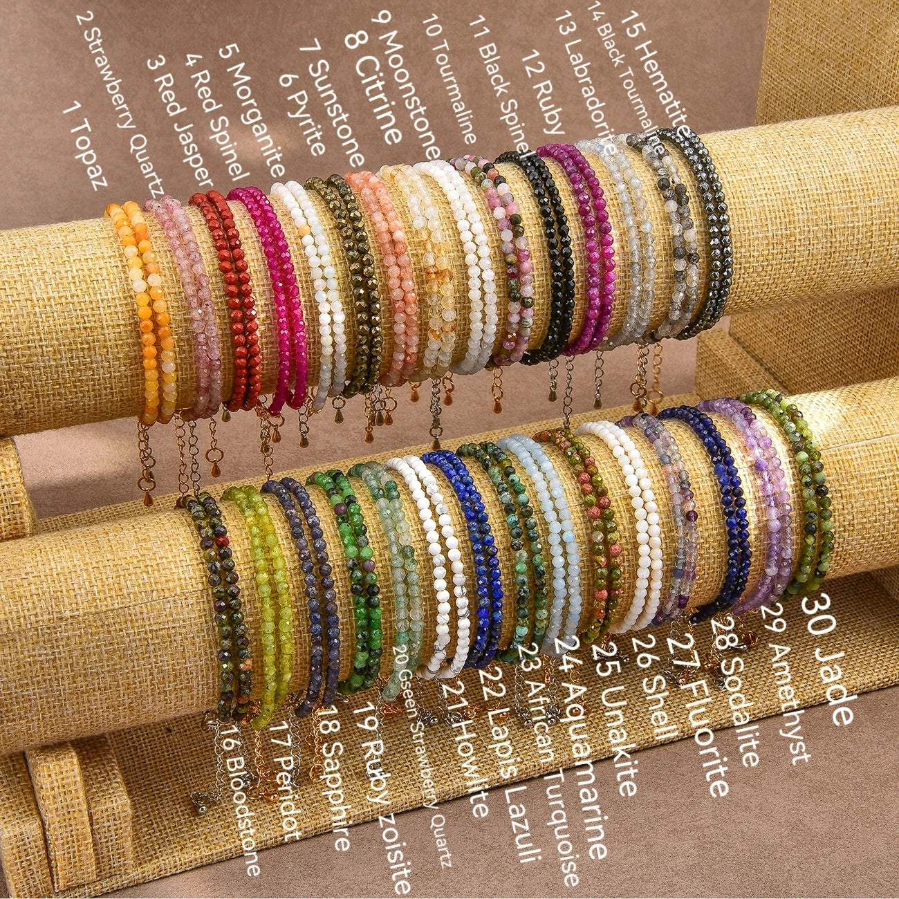Dainty Healing Crystal Modern Design Bracelets