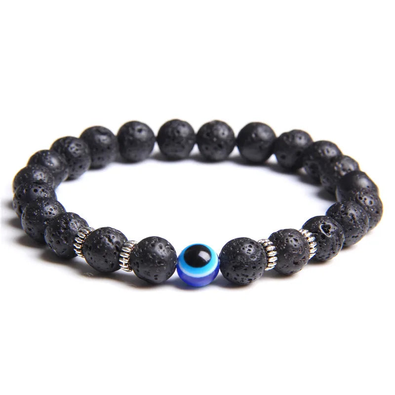 Lucky Blue Evil Eye Beads Bracelet Set
