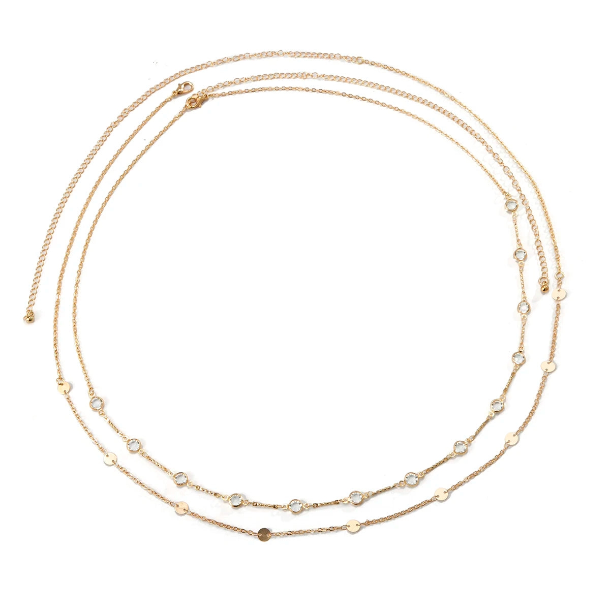 Gold Shimmery Crystal Waist Jewels