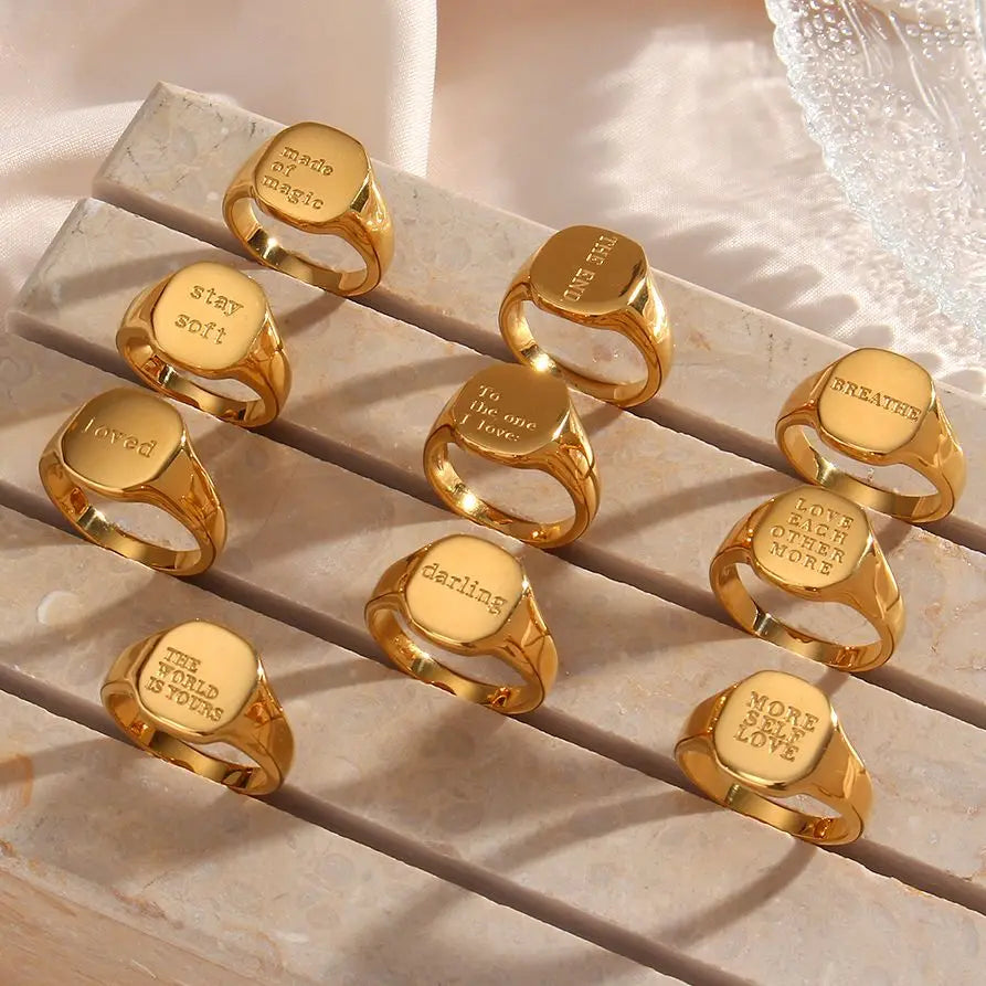 Engrave Meaningful Words Healing Gold & Copper Rings