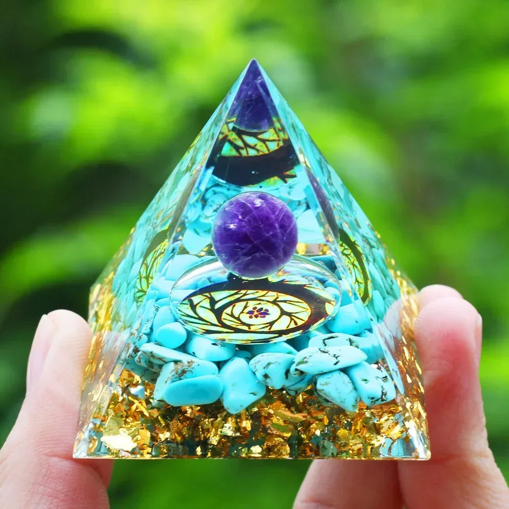 Egyptian Natural Crystal Energy Generator Pyramid