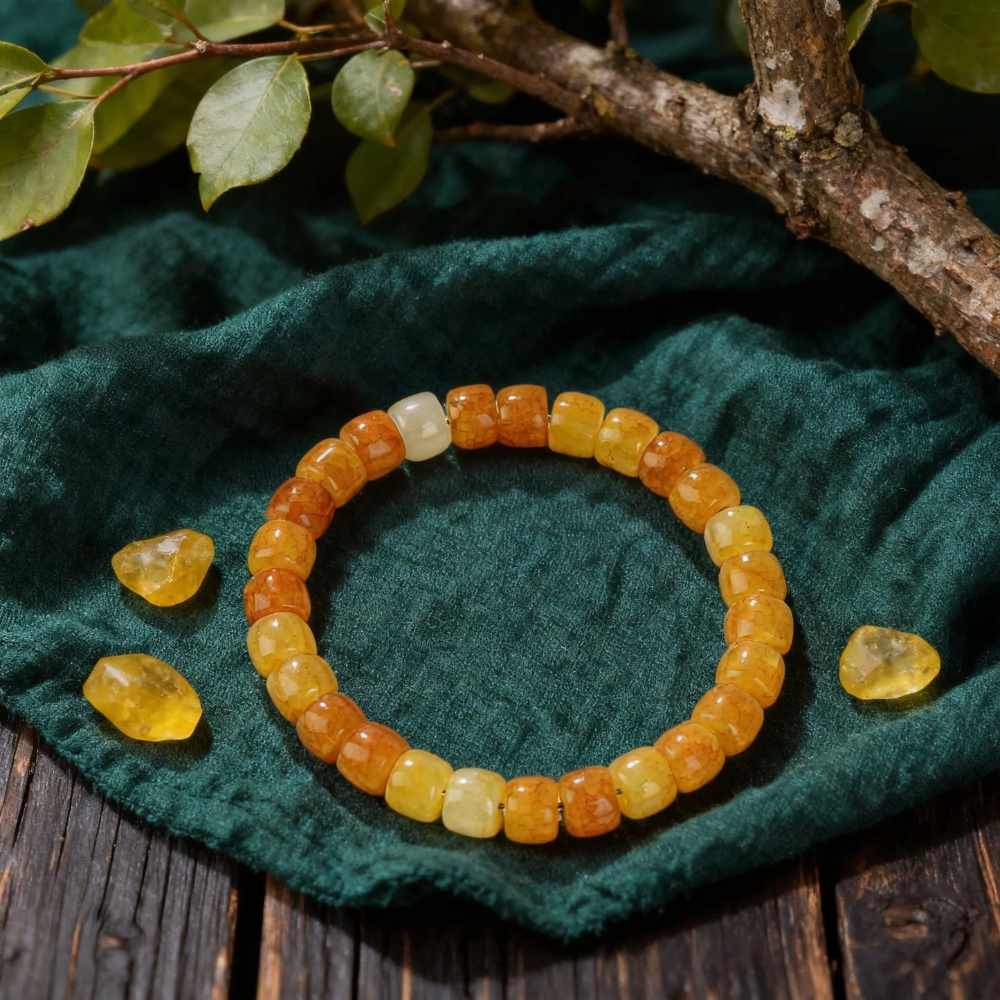 Blooming Autumn Citrine Natural Stone Bracelets