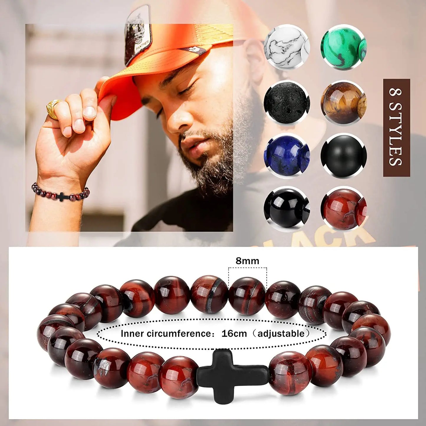 Spiritual Meditation Cross Bracelet