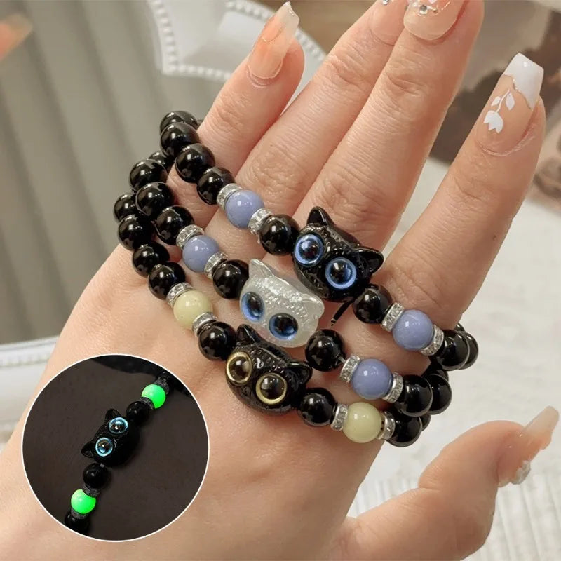 Luminous Big Eye Cat Bracelets