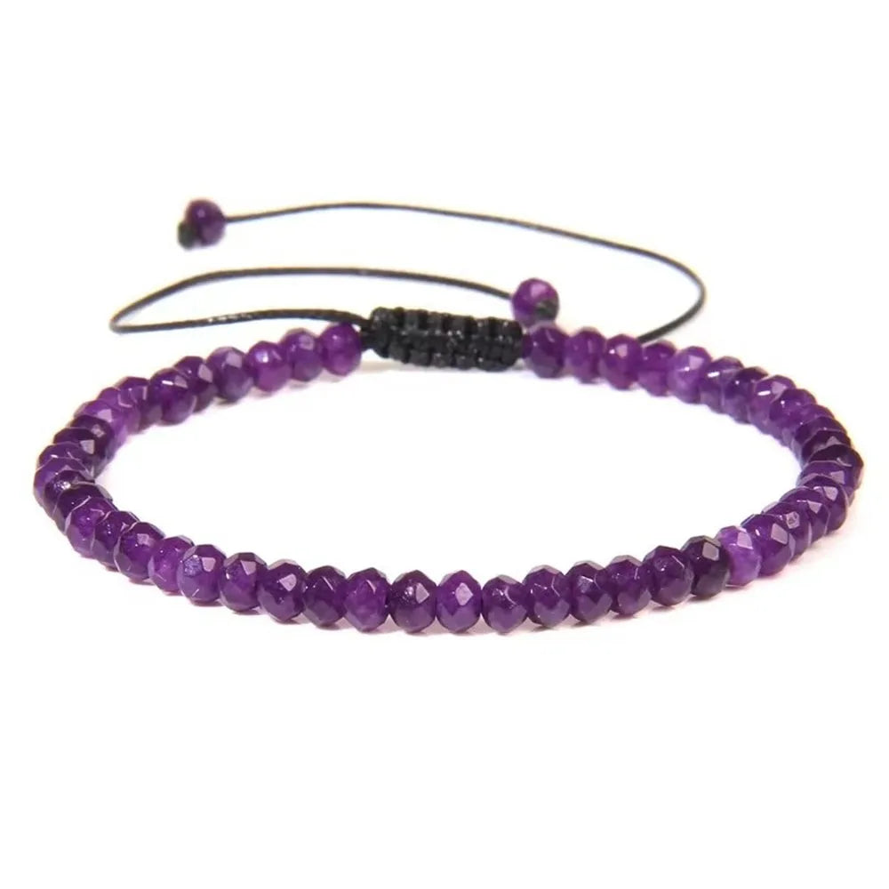 Natural Amethysts Charm Bracelet Series