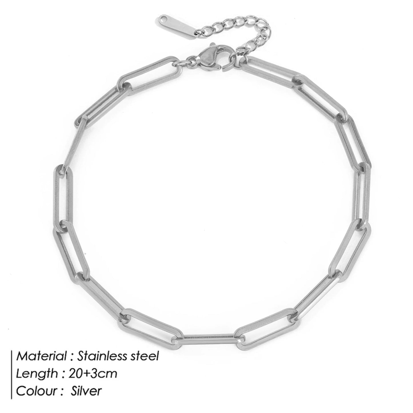 Stainless Steel Gold & Silver Array Anklets