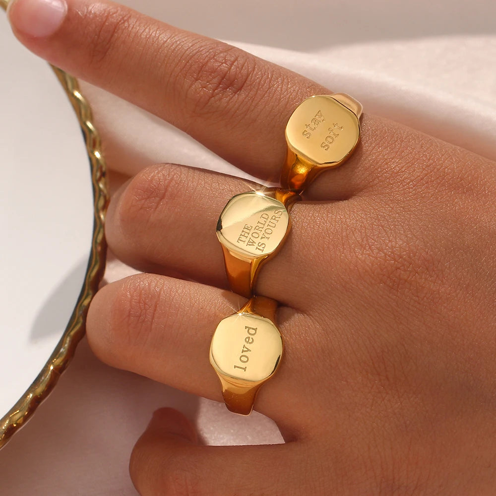Engrave Meaningful Words Healing Gold & Copper Rings