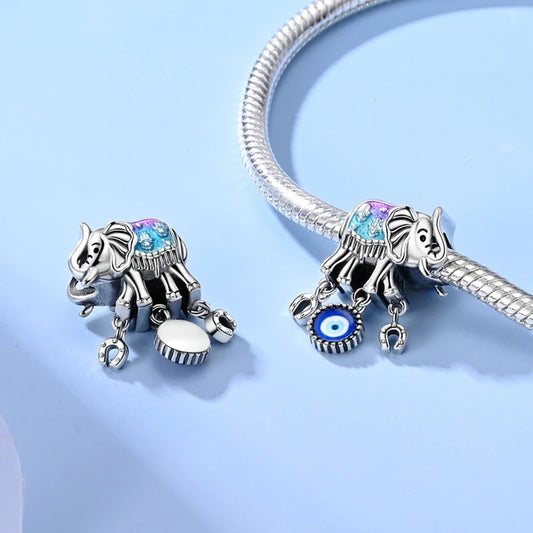 Empress Blue Platinum Pendant Charms Beads