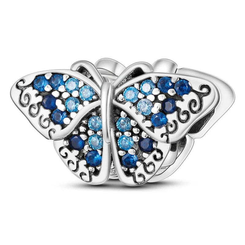 Empress Blue Platinum Pendant Charms Beads