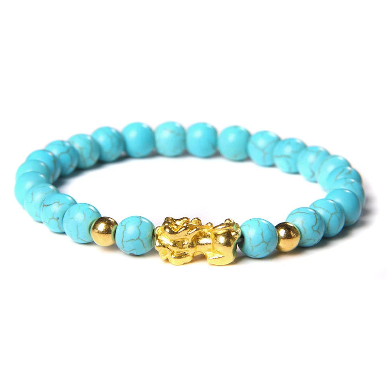 New Blue Turquoises Stone Charm Series Bracelets