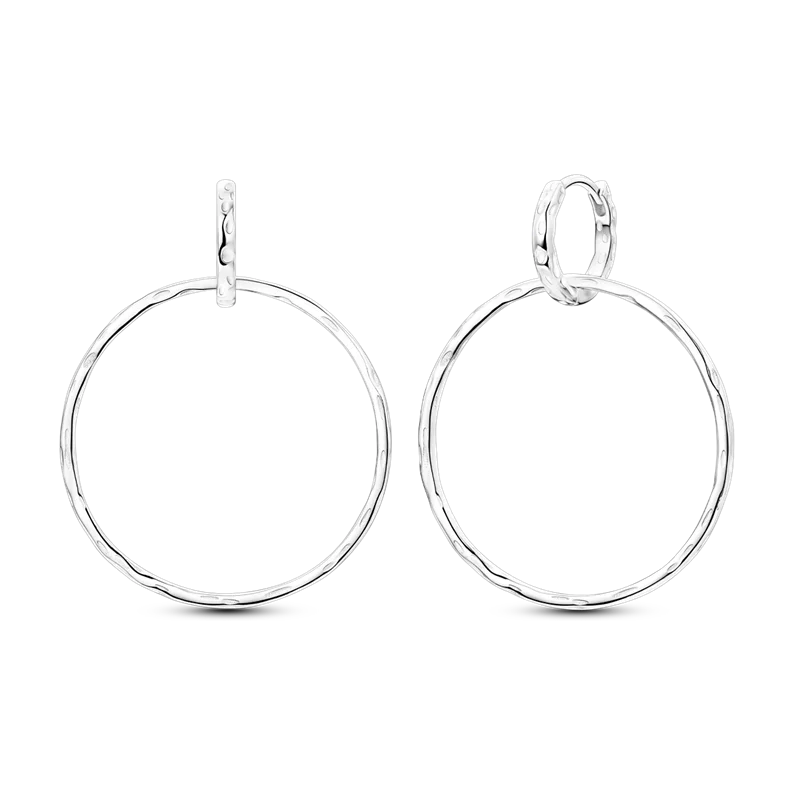 Elegantly Shaped Sparkling Pave Earrings