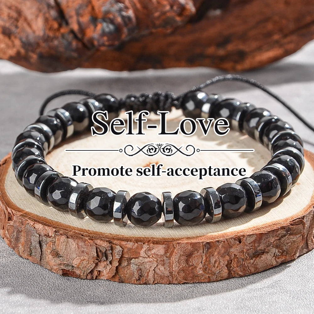 Self Love Natural Gemstone Balance Protection Bracelet