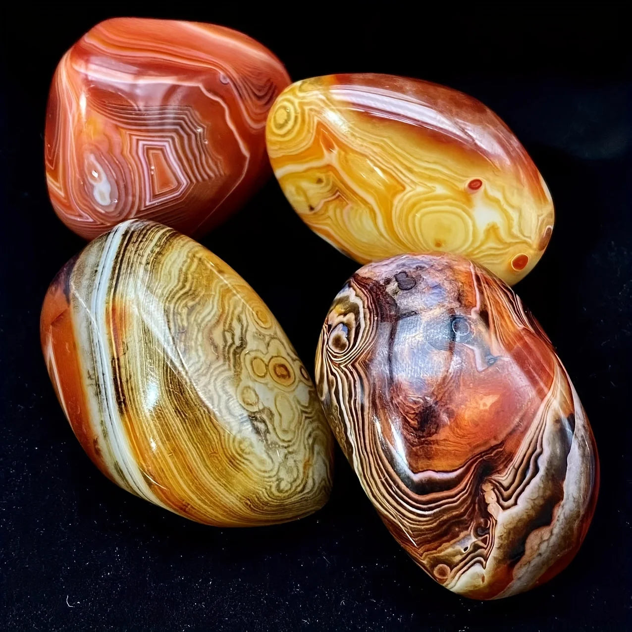 Natural Sardonyx Agate Palm Stone