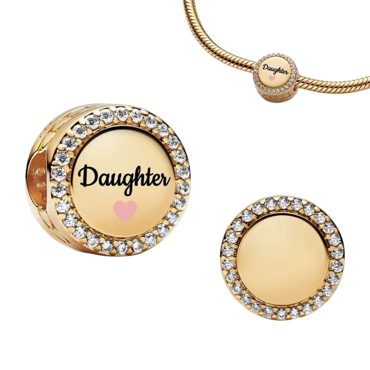 Glittering Gold Mixed Sparkling Charm Pendants