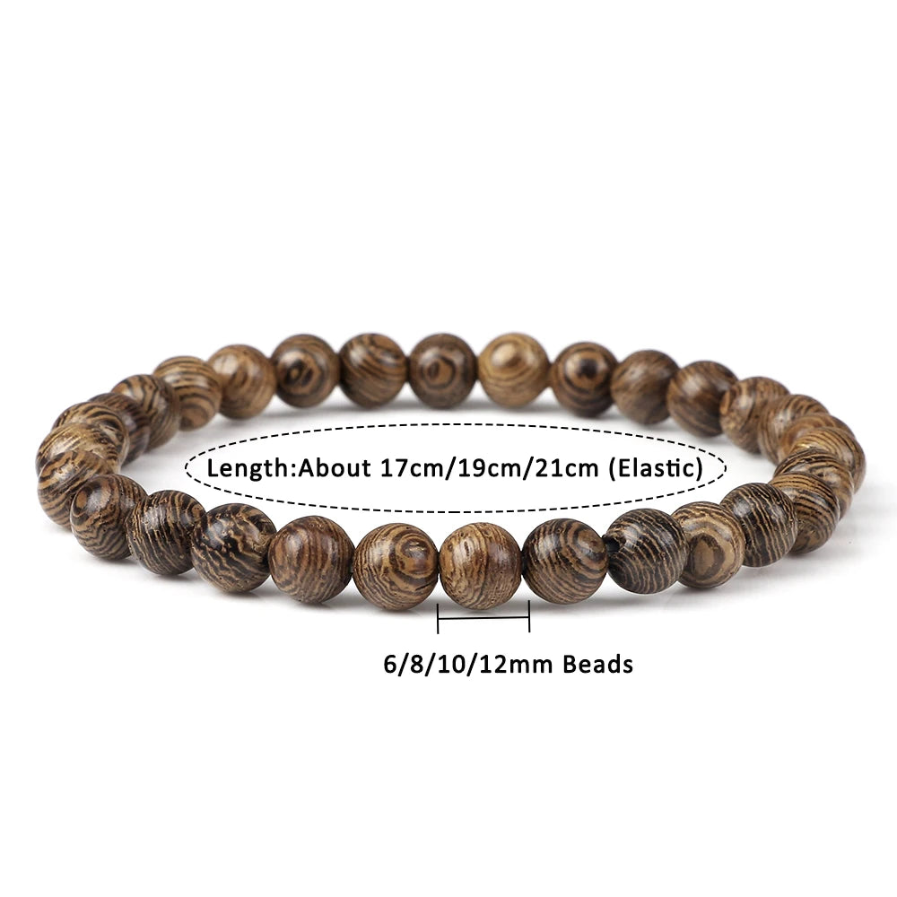 Unique Natural Wooden Beads Bracelet