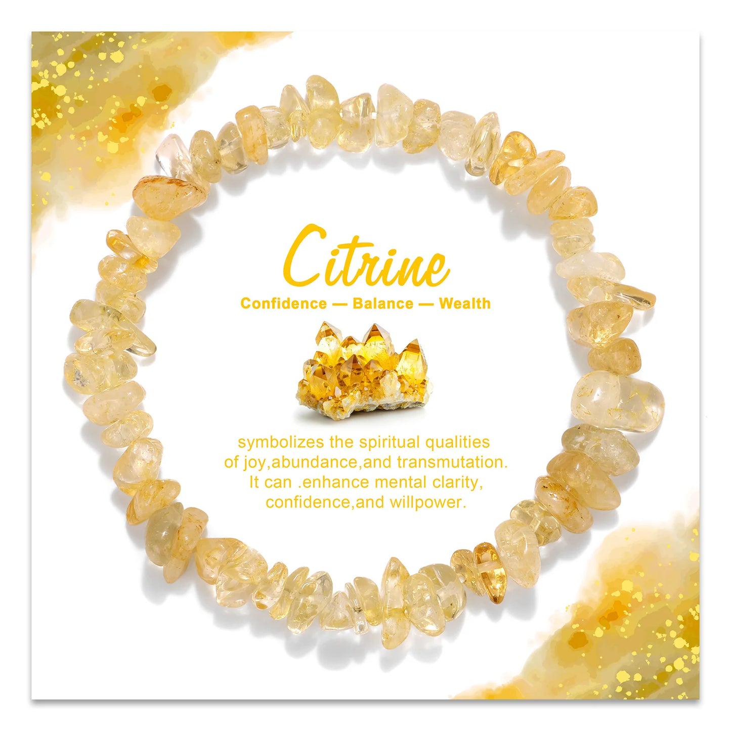 Exquisite Multi Color & Shape Natural Stone Crystal Beads Bracelet