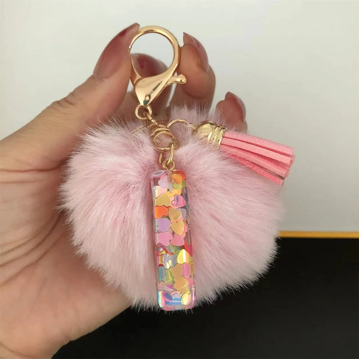 Pretty Pink Initials Alphabet Keychain Pendant
