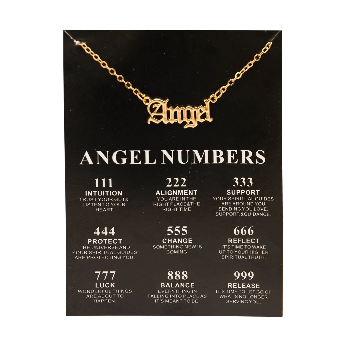 Lucky Angel Numbers Wish Pendant Necklace