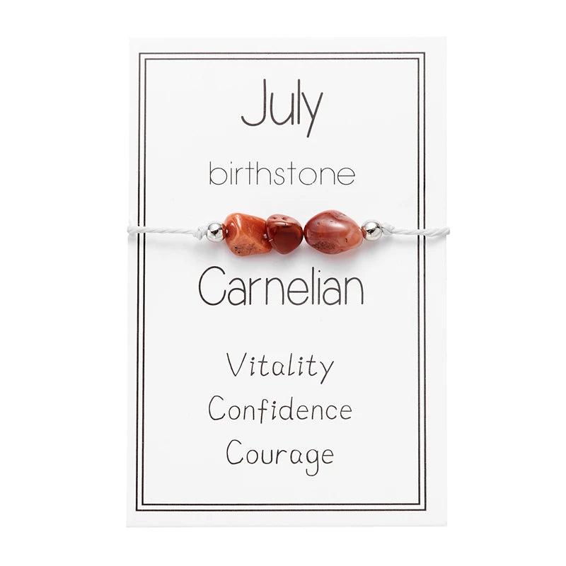 Months Card Crystal Birthstone Bracelet