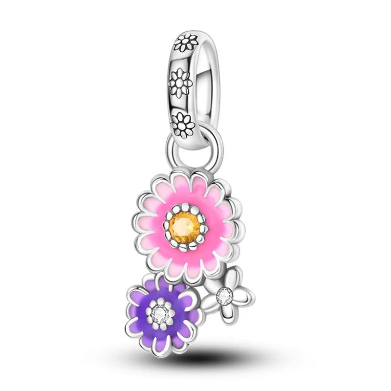 Romantic Bouquet Flower Love Language Theme Charms