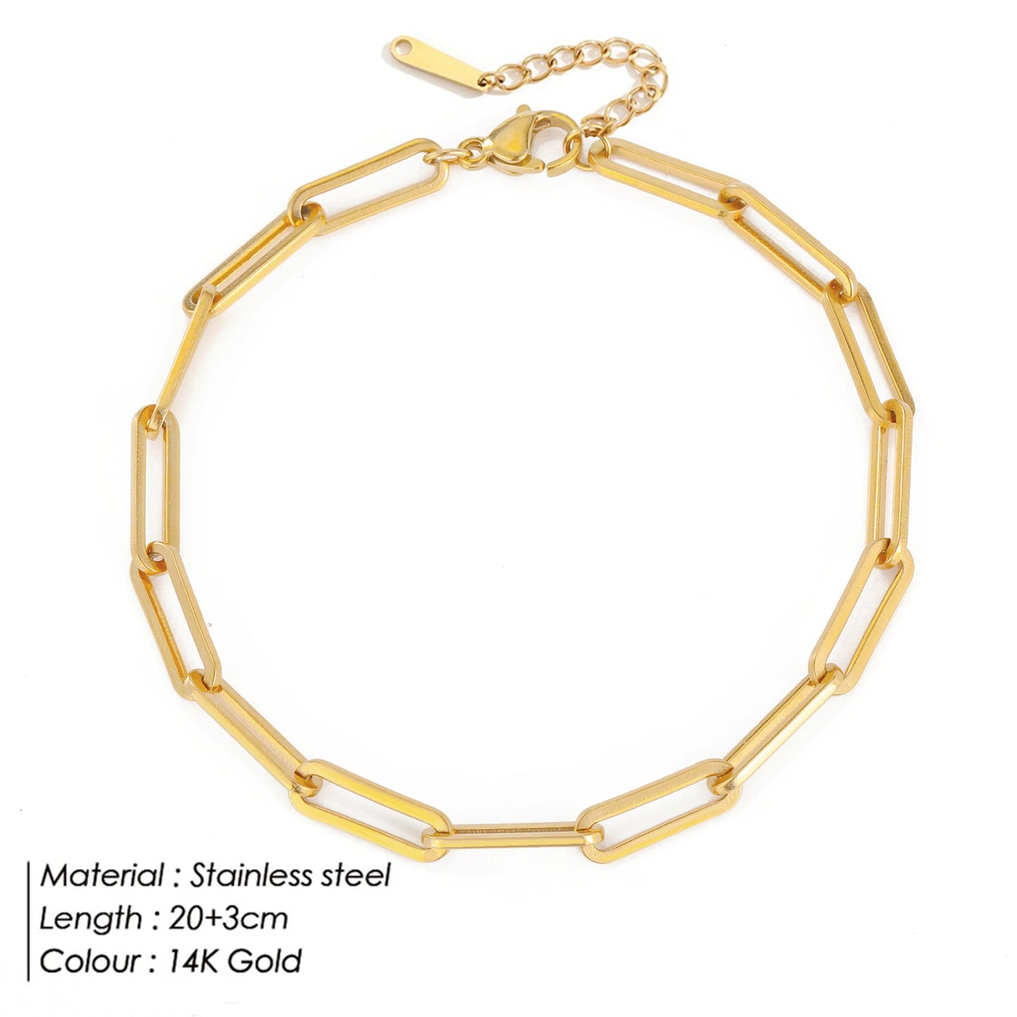 Stainless Steel Gold & Silver Array Anklets