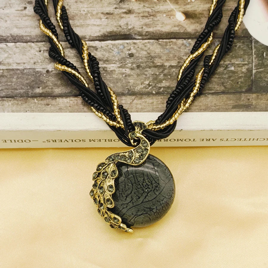 Crystal Gem Stone Pendant Necklaces