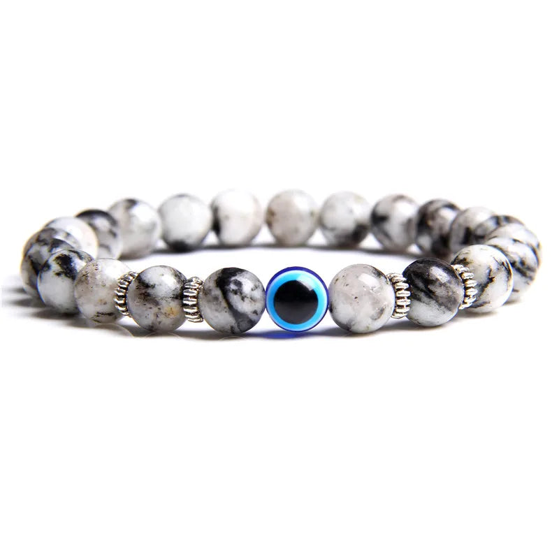 Lucky Blue Evil Eye Beads Bracelet Set