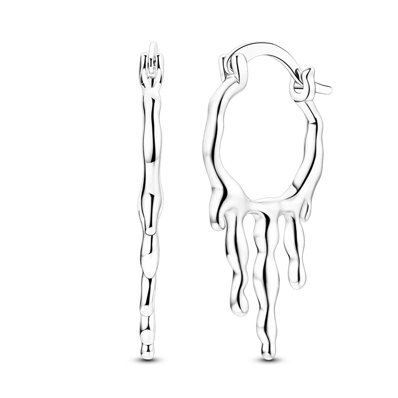 Elegantly Shaped Sparkling Pave Earrings