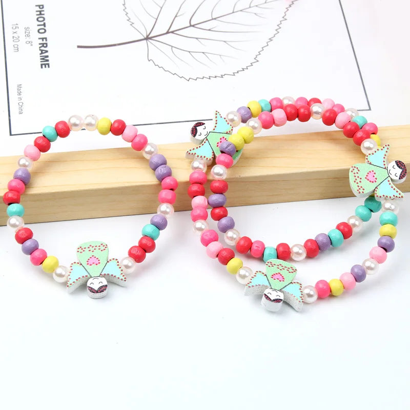 Cute Cartoon Pattern Necklace Bracelet Sets