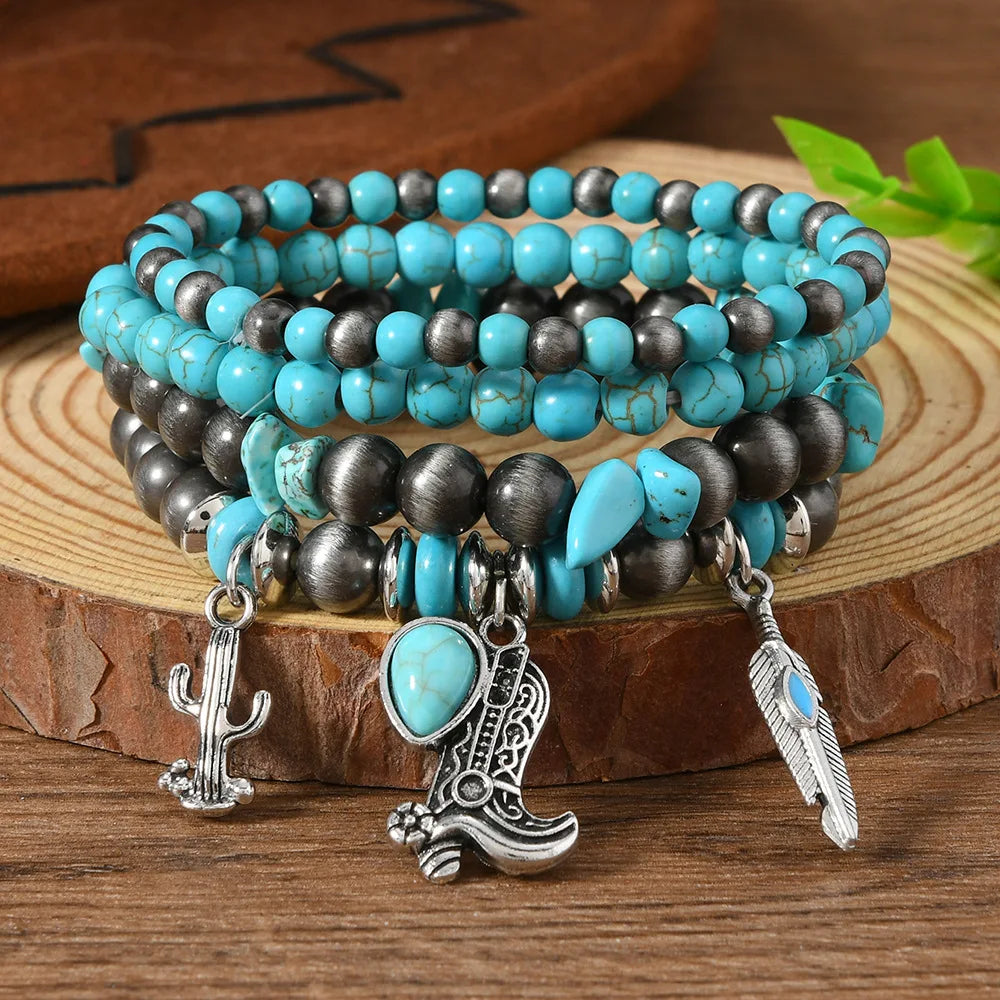Western Smooth Country Charm Bracelets