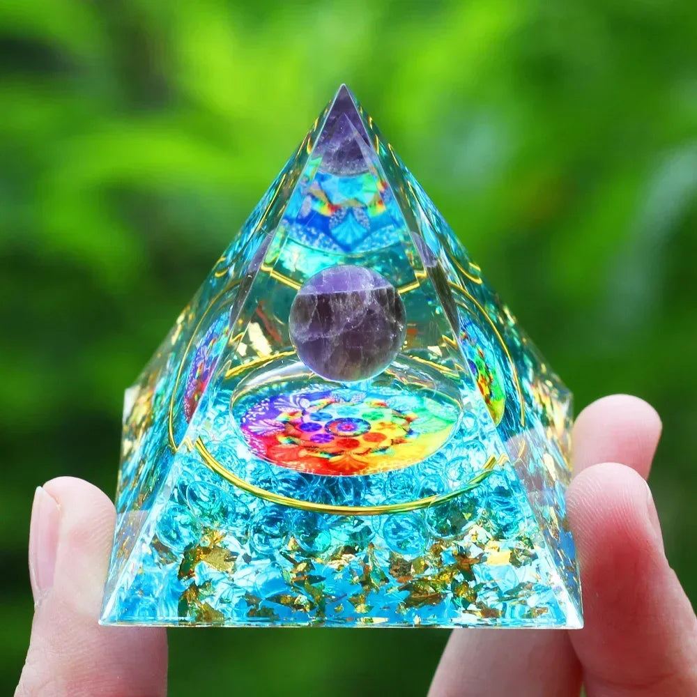 Egyptian Natural Crystal Energy Generator Pyramid