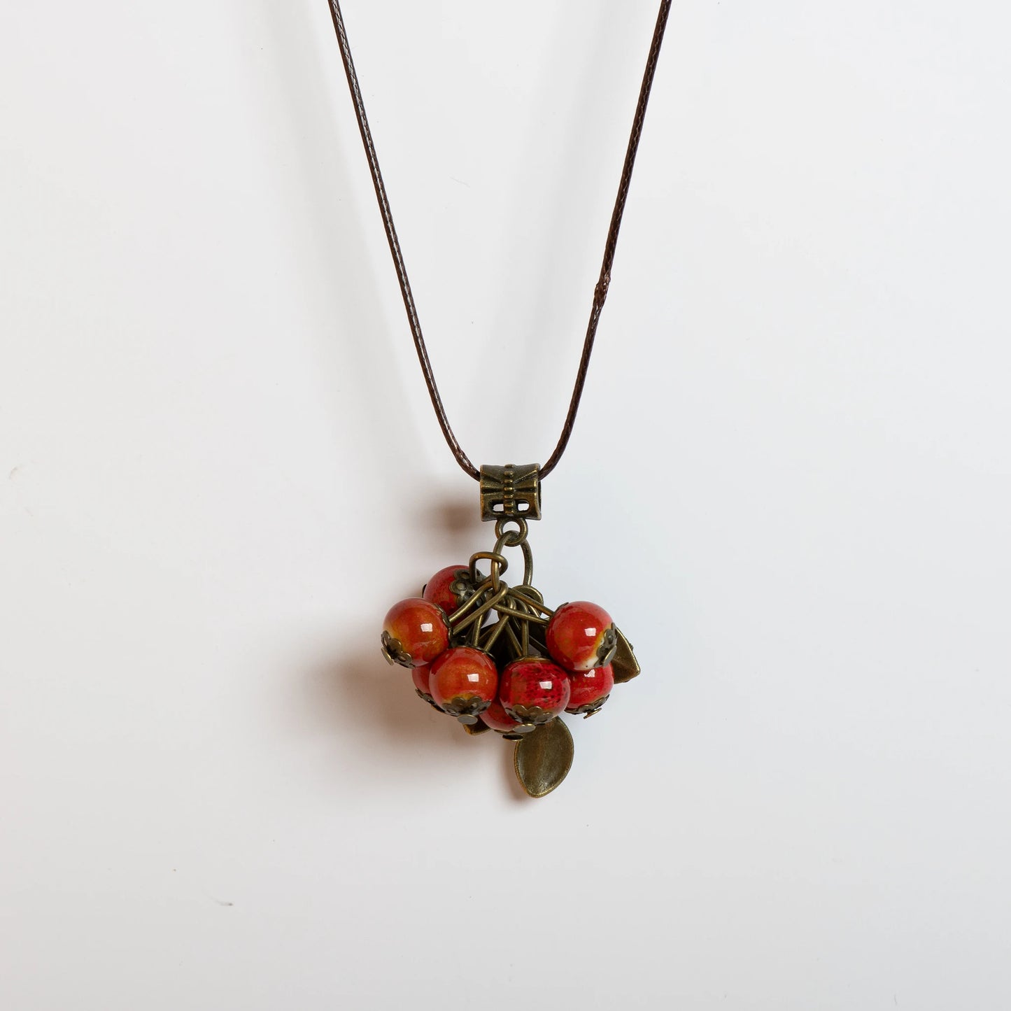 Assorted Fruit Floral Ceramic Beads Necklace