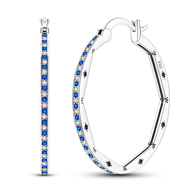 Elegantly Shaped Sparkling Pave Earrings