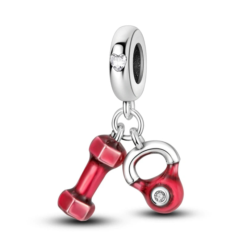 Red Cherry Strawberry Heart Warming Charm Pendants